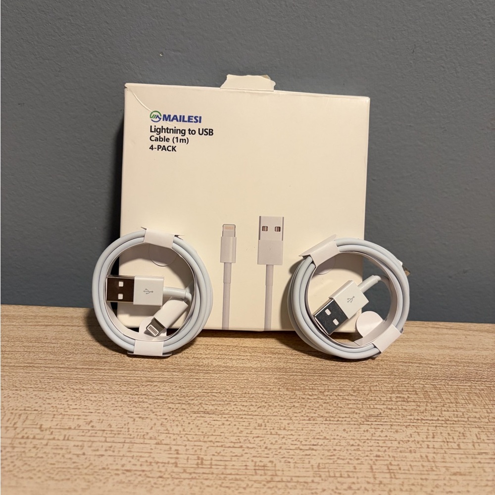 White Lightning to USB Cable 4-Pack